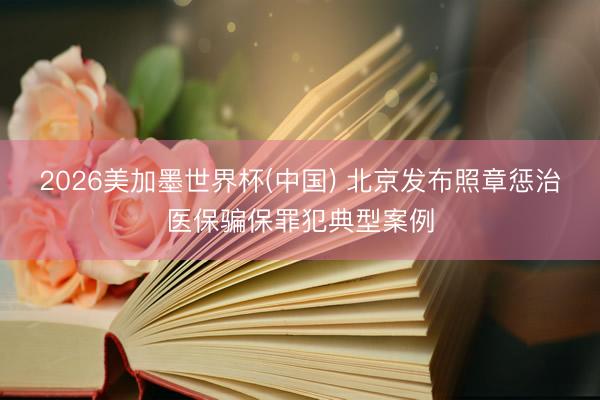 2026美加墨世界杯(中国) 北京发布照章惩治医保骗保罪犯典型案例