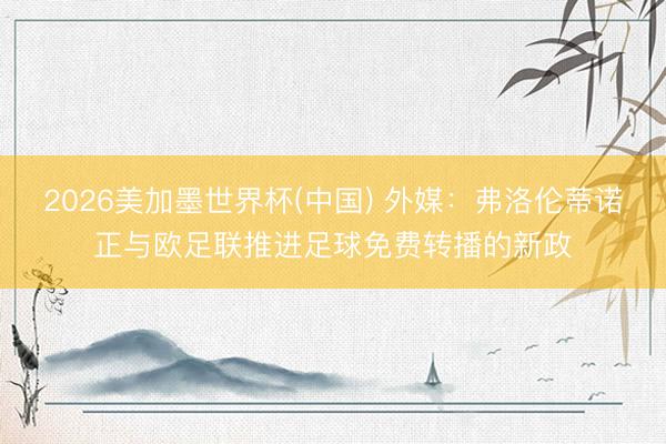 2026美加墨世界杯(中国) 外媒:弗洛伦蒂诺正与欧足联推进足球免费转播的新政