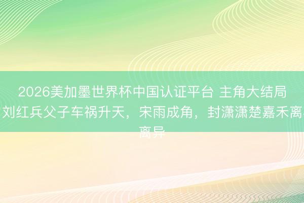 2026美加墨世界杯中国认证平台 主角大结局：刘红兵父子车祸升天，宋雨成角，封潇潇楚嘉禾离异